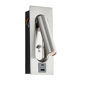 Lumos 1lt Wall 3W 3000K - Stainless Steel