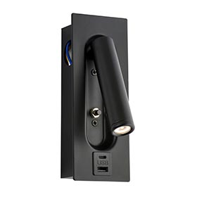 Lumos 1lt Wall 3W 3000K - Matt Black