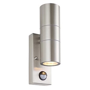 Scope PIR/Photocell 2lt Wall IP65 - Stainless Steel