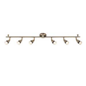 Amalfi 6lt bar antique brass 35W