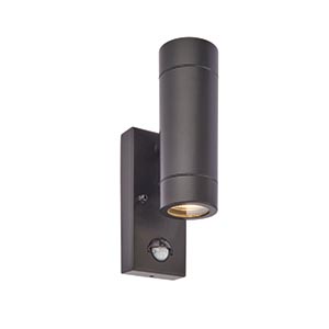 Palin PIR 2lt wall IP44 7W Matt Black