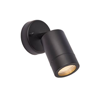 Palin 1lt spot wall IP44 7W Matt Black