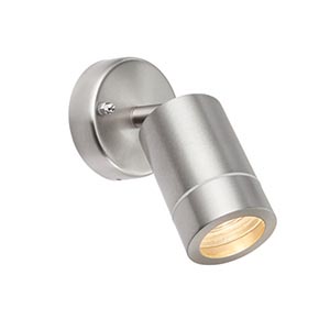 Palin 1lt spot wall IP44 7W Stainless Steel