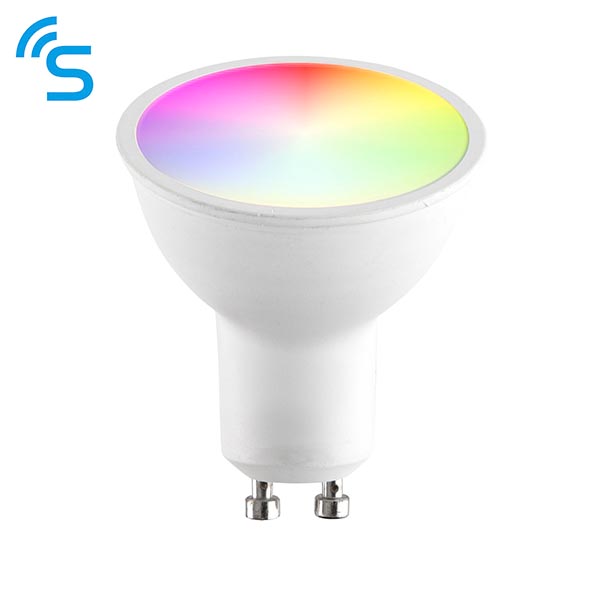 Lampadina led GU10 RGB CCT 6W regolabile wifi